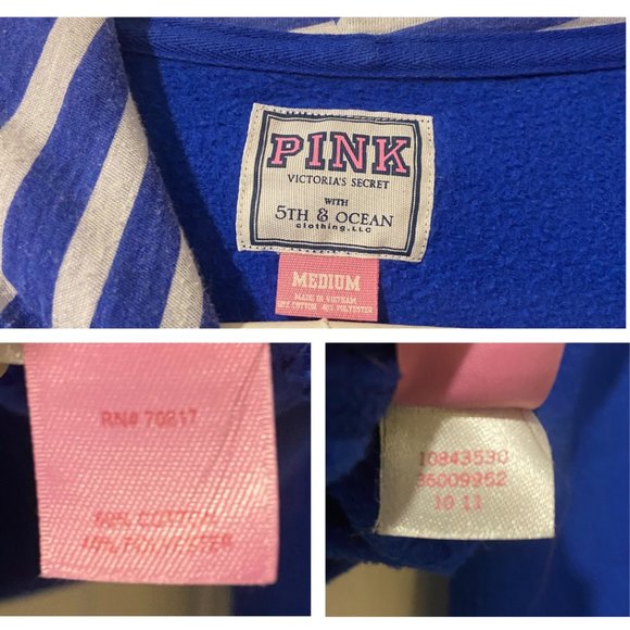 Pink Victoria's Secret Blue zipped lightweight hoodie Florida Gators sz M - Picture 8 of 8